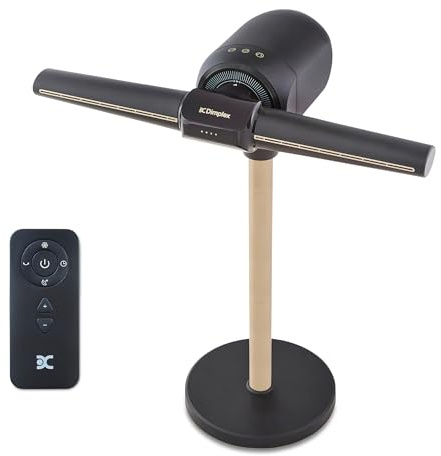 DIMPLEX FlexBlade Ventilateur sans Pales sur Pied, Double Direction 2×180°, Oscillation 90°, Portée 20 m, Silencieux 36 dB, Télécommande Magnétique, 5 Vitesses, Minuterie
