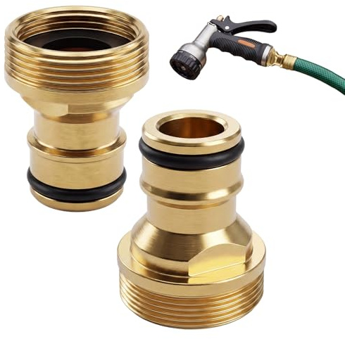 Gartenschlauch Schnellverbinder mit M22-Innengewinde und M24-Außengewinde | Außengewinde Gartenschlauch, Hochwertiger Wasserhahn-Schlauchadapter für Gewindehahn Adapter und Garten Spritzpistole