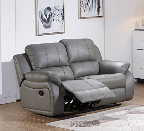 Mapo Möbel Voll-Leder Fernsehsofa Relaxsofa 2-Sitzer 5129-2-0326