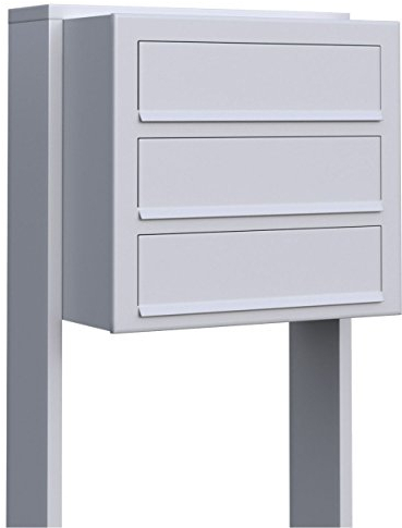 Briefkastenanlage, Design Briefkasten Cube for Three Weiß - Bravios