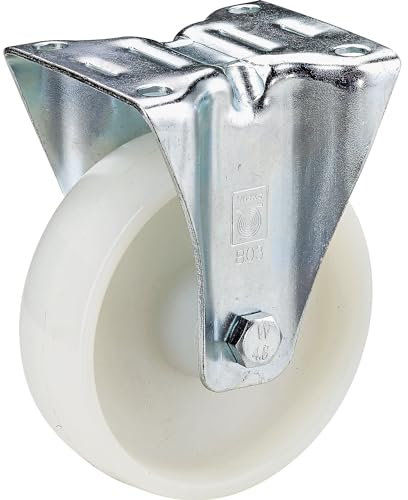 Wicke | Ruota in poliammide | supporto in lamiera di acciaio | Ø x larghezza ruota 150 x 40 mm | rotella a supporto fisso | cuscinetti a rulli