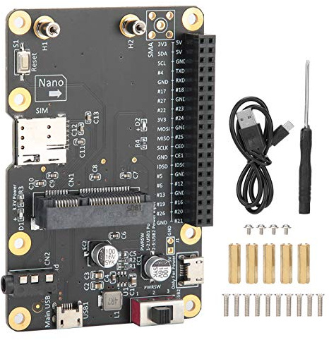 3G 4G LTE Basis-Hut, 40-Pin GPIO-Header | mit USB-Kabel für 4 3 2 B+ Tinker Board Rock 64 Latte Panda