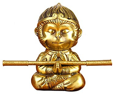 Sun Wukong Statue Dekoration Messing Kampf Buddha Kreative Dekoration Ornamente Wohnzimmer Desktop Handwerk Affe King Skulptur Büro Dekoration Geburtstag Geschenk Desktop Zubehör Figuren Affe King Fig
