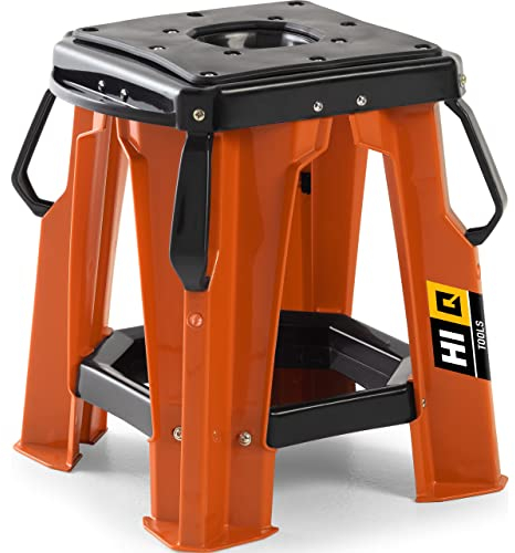 hi-Q Tools Werkstatt-Hocker - Standsicher bis 200Kg - Mit Werkzeugablage