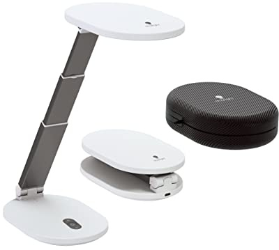 daylight Foldi Go™ Lámpara de escritorio LED recargable – 6000 K luz diurna, 4 brillos – Portátil con bolsa – Ideal para el hogar, la oficina y los viajes