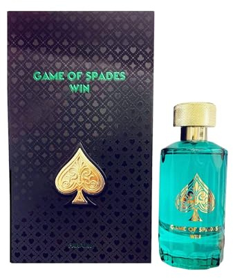 Jo Milano Game of Spades Win Parfum Spray | 3.4 oz (100ml) | Fresh, Floral, Musk, Sweet, Amber, Vanilla Scent | Long Lasting Fragrance for Men and Women (Unisex)