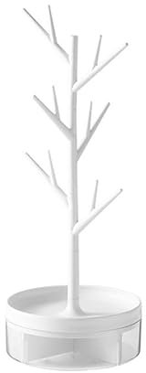 Soulnioi 3-in-1 Schmuck-Organizer-Ständer/Schmuck-Präsentationsständer Baum/Ringhalter/Ohrringhalter/Ringhalter-Tablett für Ringe für Schmuckring/Hochzeitsschmuck, dekorativer Präsentationsständer,
