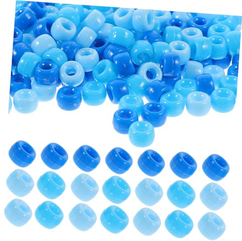 SHINEOFI 600 Runde Acryl Distanzperlen mit Großem Loch Glatte Bastelperlen für Armbänder Halsketten und Schmuckherstellung