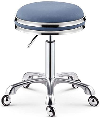 Hocker mit Rollen, Rollhocker mit Rollen, robust, hydraulisch, für Werkstatt, Gitarre, Labor, Tattoo, Werkbank, medizinischer, Verstellbarer Drehhocker (A)