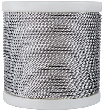 CaFfen Stahlseil 5/10 Meter stahlbeschichtetes Flexibles Drahtseil, weiches Kabel, transparentes Beleuchtungsvorhangkabel, vollständige Spezifikationen 1,0 mm ~ 8,0 mm Drahtseil(5M,6.0mm)