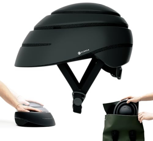 CLOSCA. Casque vélo Pliable Adulte pour vélo et Trottinette électrique. Léger, Compact et homologué CE. Design Urbain Unisexe pour Homme et Femme. Casque vélo Ville et Cyclisme