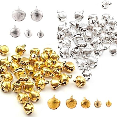200 Stück Silberglocken, Bastelglocken, Diy-Armbandglocken, Glockenanhänger, Metallglocken