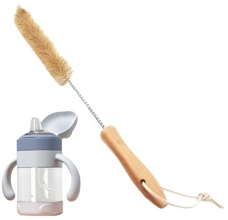 Cepillo para botellas de agua, cepillo de limpieza de botellas con mango largo, cepillo limpiador de tazas, cepillo abrasivo con mango largo para limpiar botellas deportivas, tazas, cristalería,