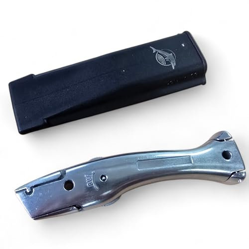 Dolphin Poignée de coupe de moquette avec étui, Argent - Sans lames PTL®