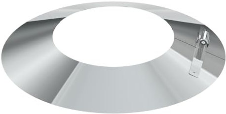 Schornstein Wetterkragen/Wandblende/Wandrosette aus Edelstahl für einwandige Schornsteine, Durchmesser 160 mm