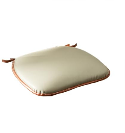 Stuhlkissen Esszimmer, Esszimmerkissen aus PU-Leder rutschfest Trapezförmige Wasserfest Memory-Schaum Stuhlkissen mit Bändern Ideal für Restaurants, Küchen und Büros. Elegant Gray 1PC
