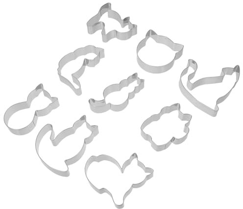 Ciieeo Cortadores de Galletas de Acero Inoxidable Duraderos con Forma de Gato Moldes Compactos para Hornear para Creaciones de Galletas
