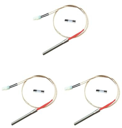 Timcryxient Set di 3 accenditori per stufe a pellet, con fusibile incluso