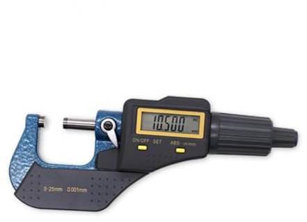 Gatuida 0-25mm Electronic Digital Display Micrometer High Precision Measuring Tool LCD Screen Screw Micrometer for Internal Diameter Measurement
