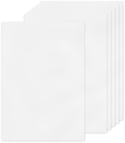 xiaoxiaozhijia 6 Stück Kunststoffplatte Weiß,DIN A4(21x297 mm) PP-Platte,1mm dick,für Modellierung,Heimdekoration,Basteln