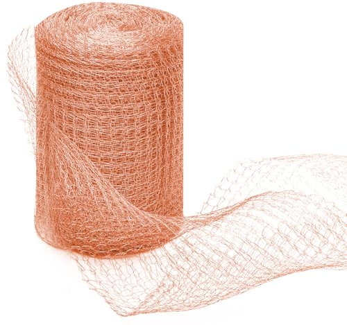 OFFCUP Pure Copper Mesh, 127mm*3m Fine Wire Mesh Roll, Copper Wire Mesh Rodent Pest Control Rat Proofing, for Snail Rat Bat Birds Insect Slug Repellent in Garden Outdoor Indoor