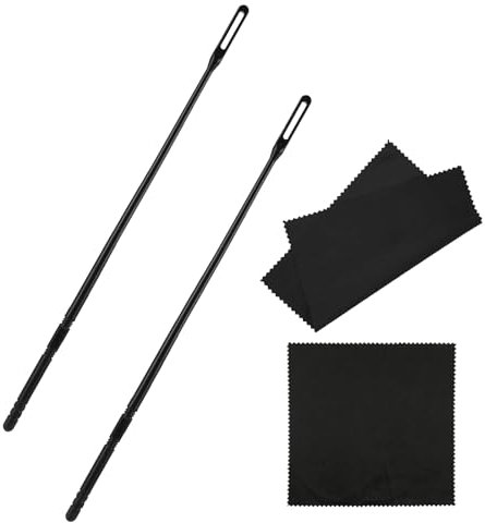 2 Sets Flötenputzer Set Flöten Reinigungsstab und Reinigungstücher Schwarz Flötenputzer Blockflöte für innen, Flötenreinigung Polieren