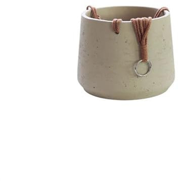 CJHFR472SG Jardinera Macetero Colgante de Pared, Cesta Colgante pequeña for Plantas, macetero Colgante for balcón, macetero Colgante for orquídeas Interior-Exterior(Beige,Grande)