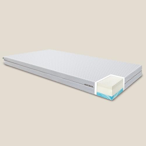 Flexa Bloom Latexmatratze 90x200 | Hypoallergene Kindermatratze mit Natürlichem Latex | Ergonomische & Atmungsaktive Wendematratze mit Oeko-TEX Bezug, 16 cm Höhe Latex Matratze, Waschbar & Langlebig
