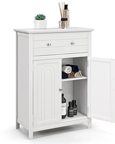 Multigot Bathroom Floor Cabinet (White)