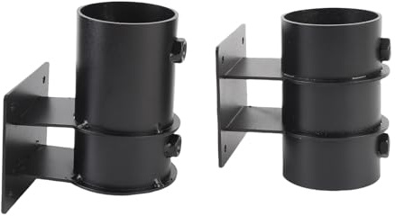 SENECESLI Patio Umbrella Holder Mount, Heavy Duty Carbon Steel Umbrella Clamp Stand Adjustable for Outdoor Fixed Deck Railing Post