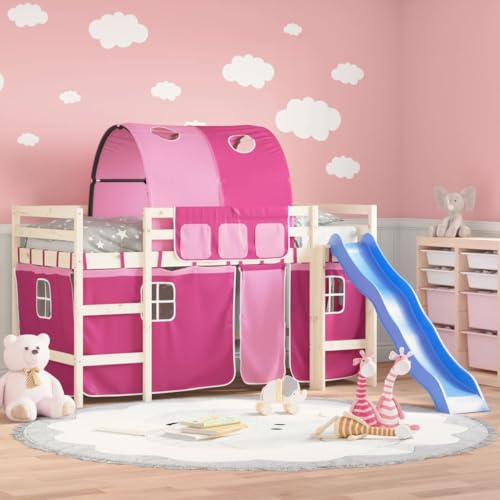 SKM Vorhänge für Hochbett mit Tunnel Rosa Polyester,Möbel,Betten & Zubehör,Bett- & Bettrahmenzubehör,Rosa,1.81KG,835918