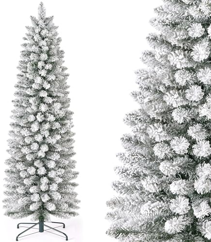OasisCraft Weihnachtsbaum mit Schnee,Kunstbaum Weihnachten150cm,Tannenbaum künstlich,Christmas Decorations