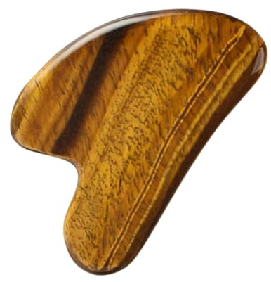 MOLUCKFU Tigerauge Gua Sha Scraping Plate Braunes Massagebrett für Gesicht Nacken Rücken zur Schmerzlinderung und Entspannung Langlebiges Praktisches Tool für Hautpflege und