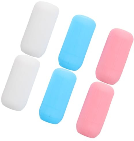 Toyvian Set 6 Pezzi Copribottiglie da Viaggio in Silicone Estensibile Manicotti Anti-Perdita per Flaconi Shampoo e Lozione Custodie Elastiche Multiuso per Accessori Viaggio