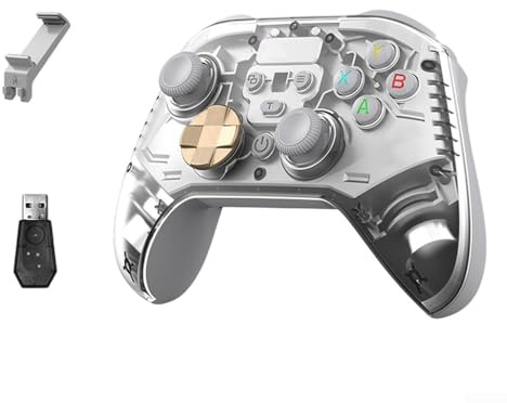 Trådlös spelkontroll med hall-effekt joysticks för Nintendo för Switch PC Mobile och enheter (vit)
