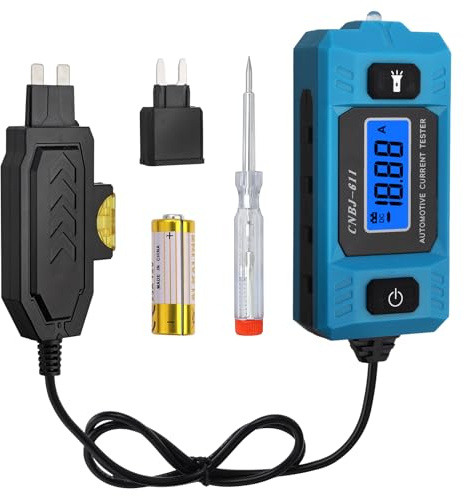 EYPINS Car Fuse Tester, Automotive Circuit Fault Probe Tester, High-Precision Current Tester, 20A 48V Car Relay Fuse Blade Checker with Front Light & LCD Display, Power Probe for Car Repair