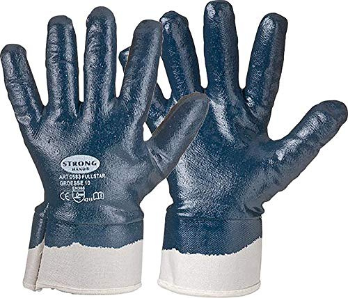 Fillstar - Guantes de nitrilo (12 pares), color blanco y azul