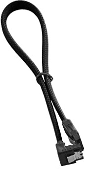 CableMod CM-CAB-RSAT-N30KK-R ModMesh - Cable SATA 3 en ángulo Recto, Color Negro