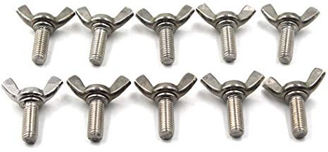 304 Edelstahl Flügelschrauben Set M8x12 Hand Twist Schraube Schmetterling Schrauben-Sets 10PCS