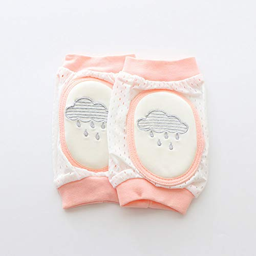 Genouillères pour enfants, bébé, printemps et été, bébé, section mince, bosse, maille, rampant, environ 0-5 ans, genouillères sportives (Rose)