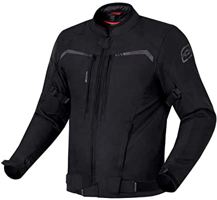 OZONE MOTO Delta IV Giacca da Moto Uomo | Membrana impermeabile | Protezioni per Gomiti e Spalle | 3 Canali di Ventilazione | Elementi Riflettenti | 4 Tasche | Taglie fino a 13XL