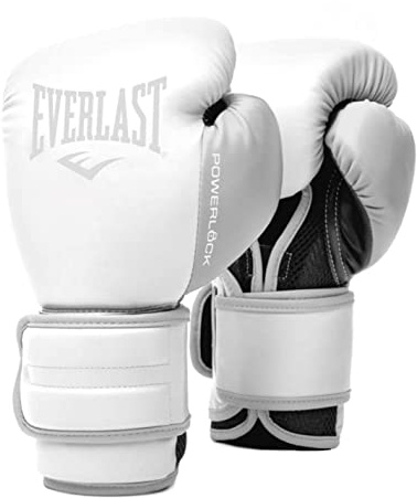 Everlast Unisex – Erwachsene Powerlock 2R Glove Handschuhe, Weiß, 14Oz Eu