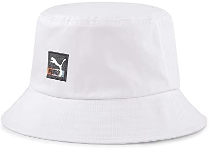 PUMA Unisex-Erwachsene Bucket Hat Linie, White-Denim, L/XL