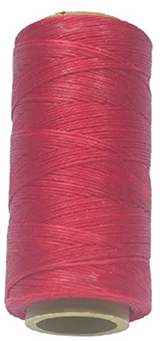 Anawakia 260 m de fil ciré - Fil à coudre - 0,8 mm de diamètre - Rouge