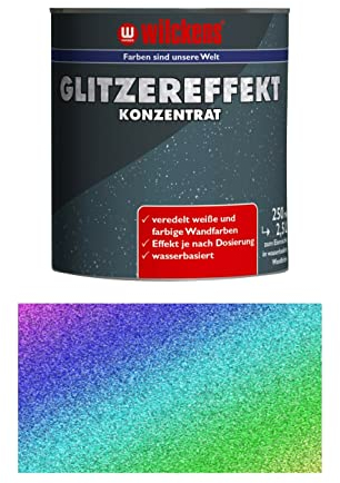 Wilckens Glitzereffekt Konzentrat Glitzer Zusatz für Wandfarben und Lacke 250 ml (Regenbogen)