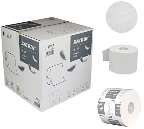 Katrin Plus System Toilet Paper 800 White (Pack of 36) 66940