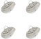 Lot de 4 passoires à thé rondes en acier inoxydable pour bec verseur - Insert dans le bec de la théière de 3,6 cm de diamètre