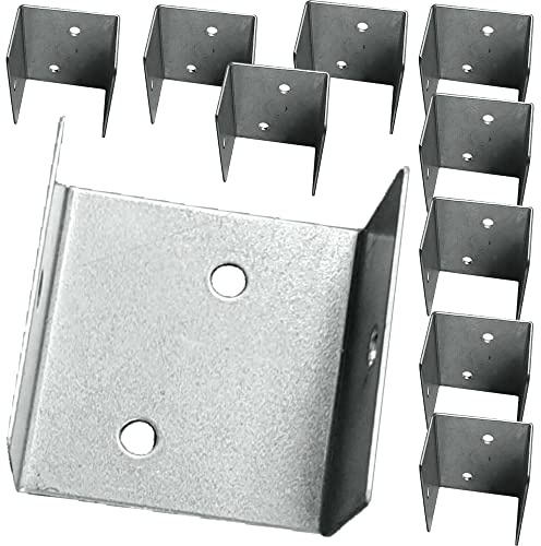 Trellis U Clip Bracket for Timber Posts - Anti-Rattling Secure Fence Panel Galvanised Clips for 35mm to 44mm Panels (10 Pack)