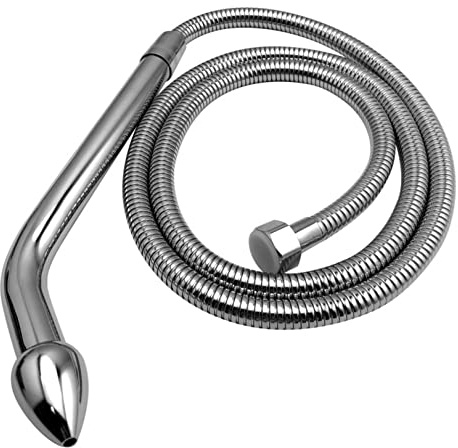 Intimdusche Anschluss Edelstahl Analdusche Vaginaldusche Duschköpfe und Schlauch Bidet Einlauf Spritze Anal Perlen Butt Plug Düse Spitze Wasserhahn Zubehör Set für Männer & Frauen,M