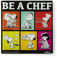 Excelsa Peanuts Be Sottopentola, Vetro infrangibile, Cm. 18 x 18